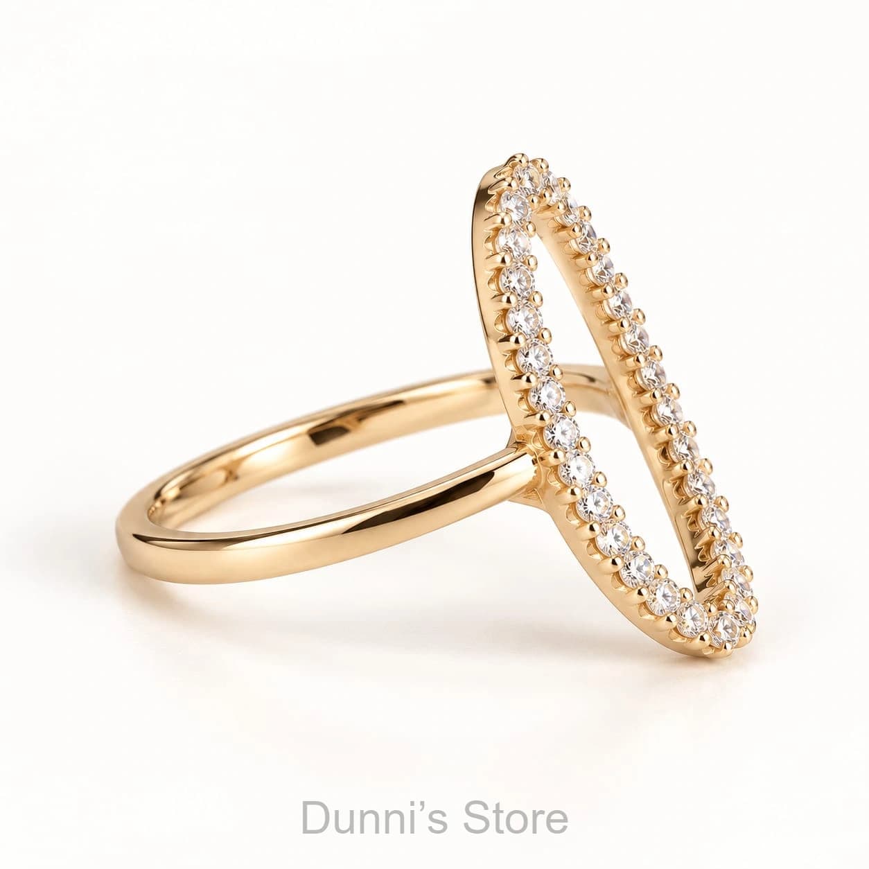 Gold-Tone Open Oval Ring